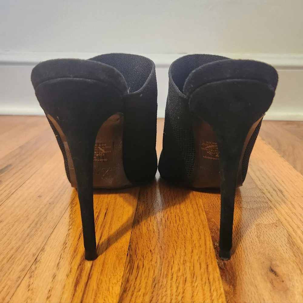 Steve Madden | Black Mesh Mule Stilettos
